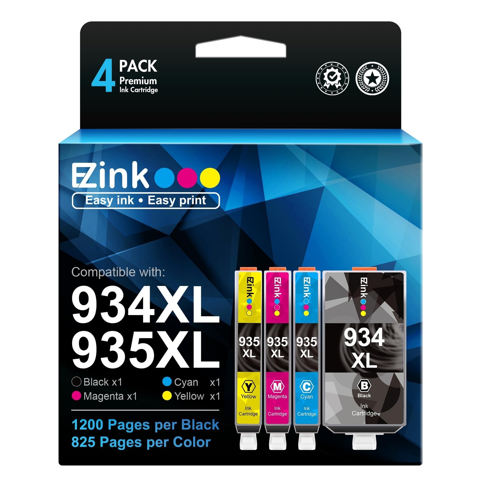 E-Z Ink (TM) Compatible Ink Cartridge Replacement for HP 934 and 935 Ink Cart...