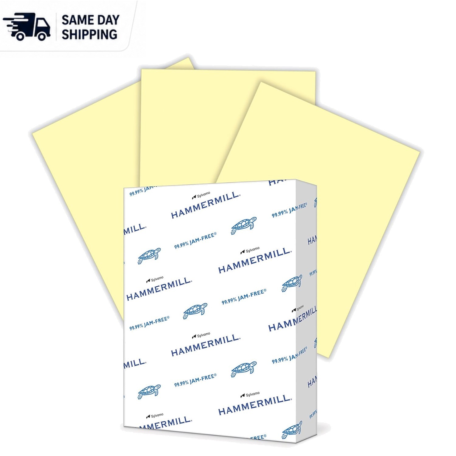 Vibrant 20 lb Smooth Canary Yellow Paper - 500 Sheets for Home & Office Printing