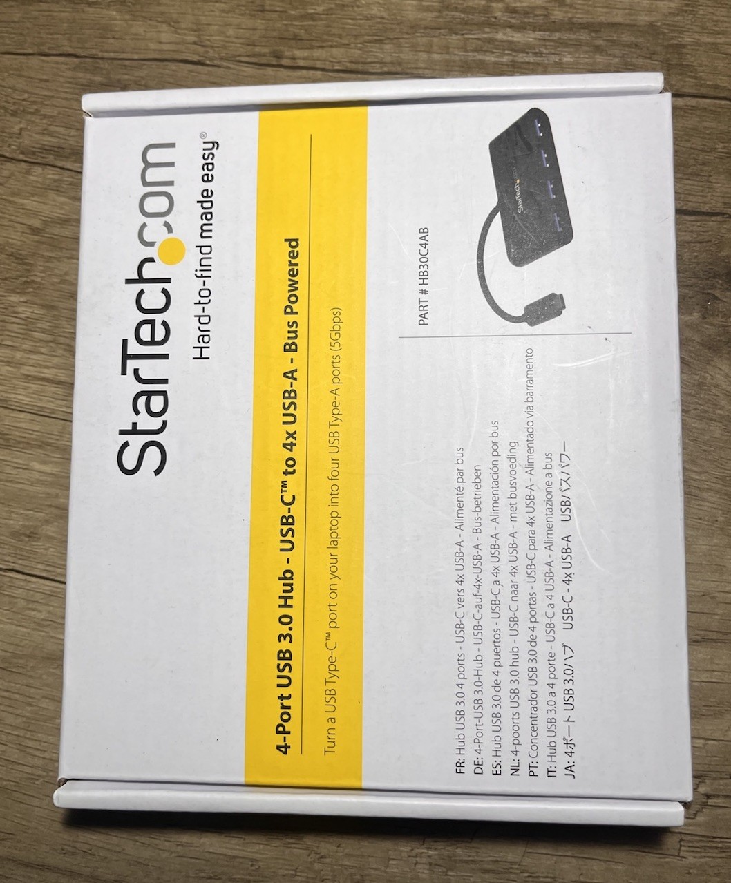 New StarTech USB 3.0 Hub (HB30C4AB) 4 Port USB-C to USB-A - Bus Powered USB Hub 