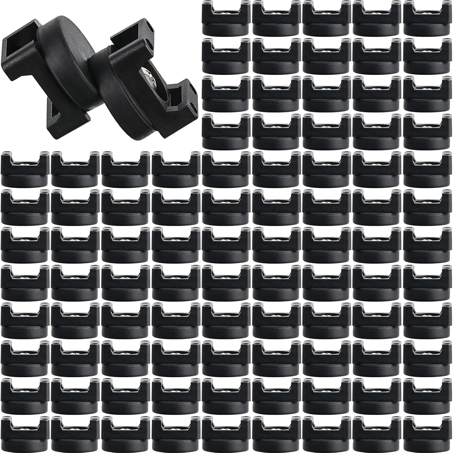 Versatile 100 Pcs Magnetic Zip Tie Holders, 22mm Clips for Ultimate Organization