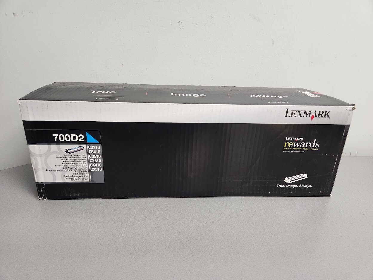 Lexmark 70C0D20 700D2 CS/CX 310 410 510 Developer (Cyan) in Retail Packaging
