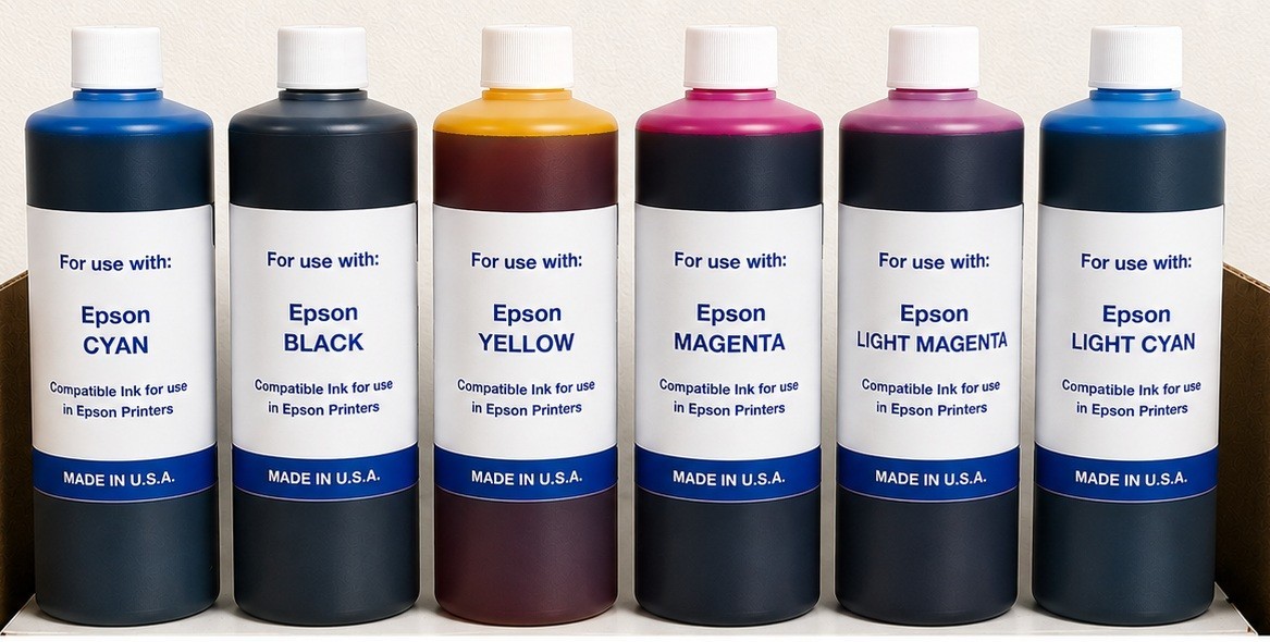 COMPATIBLE EPSON BULK INK  L 850 / L 810 / L 805 / L 800 / L 1800 ( 6,000ML )