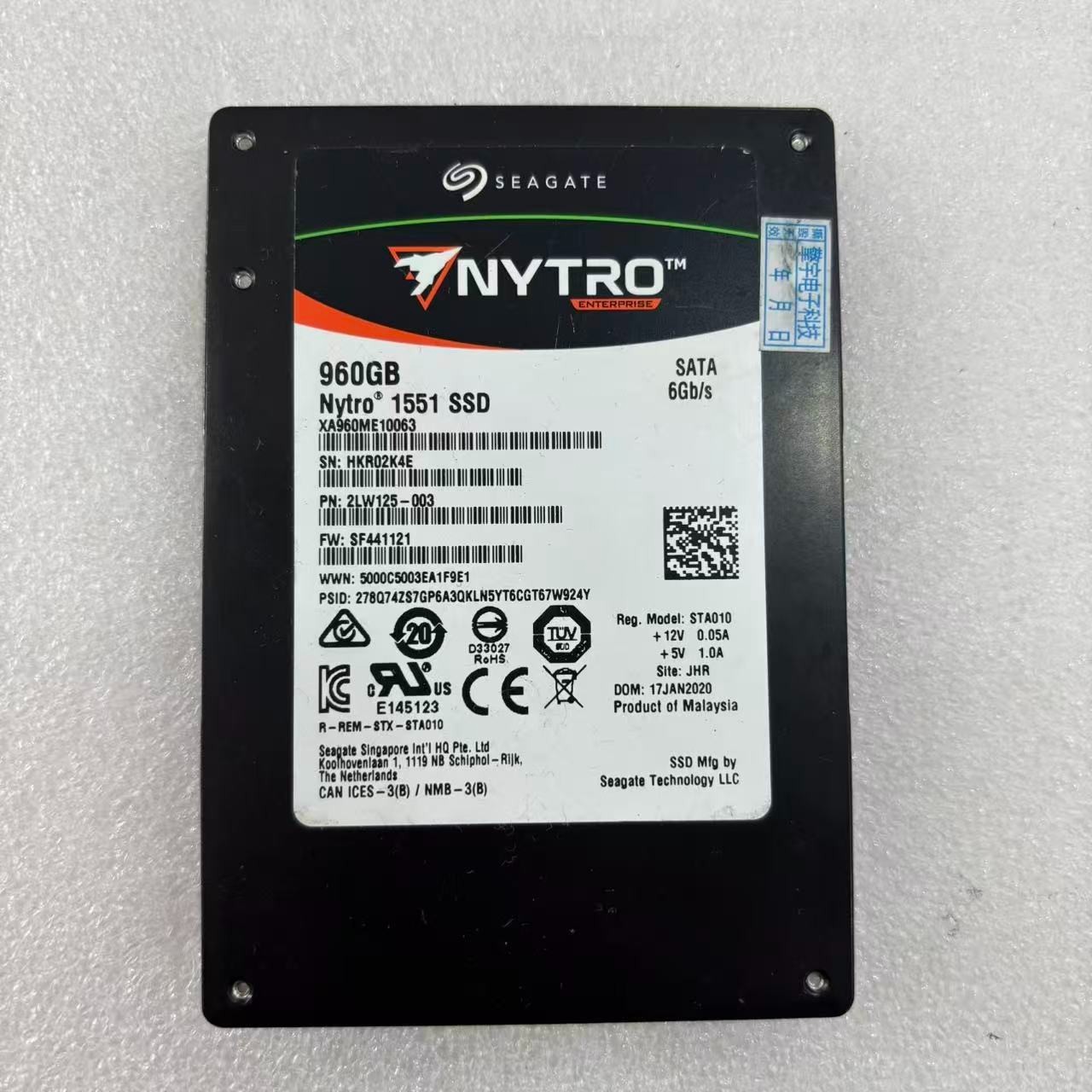 SEAGATE XA960ME10063 2LW125-003 Nytro 1551 960GB SATA 6 Gbps 2.5 in SSD