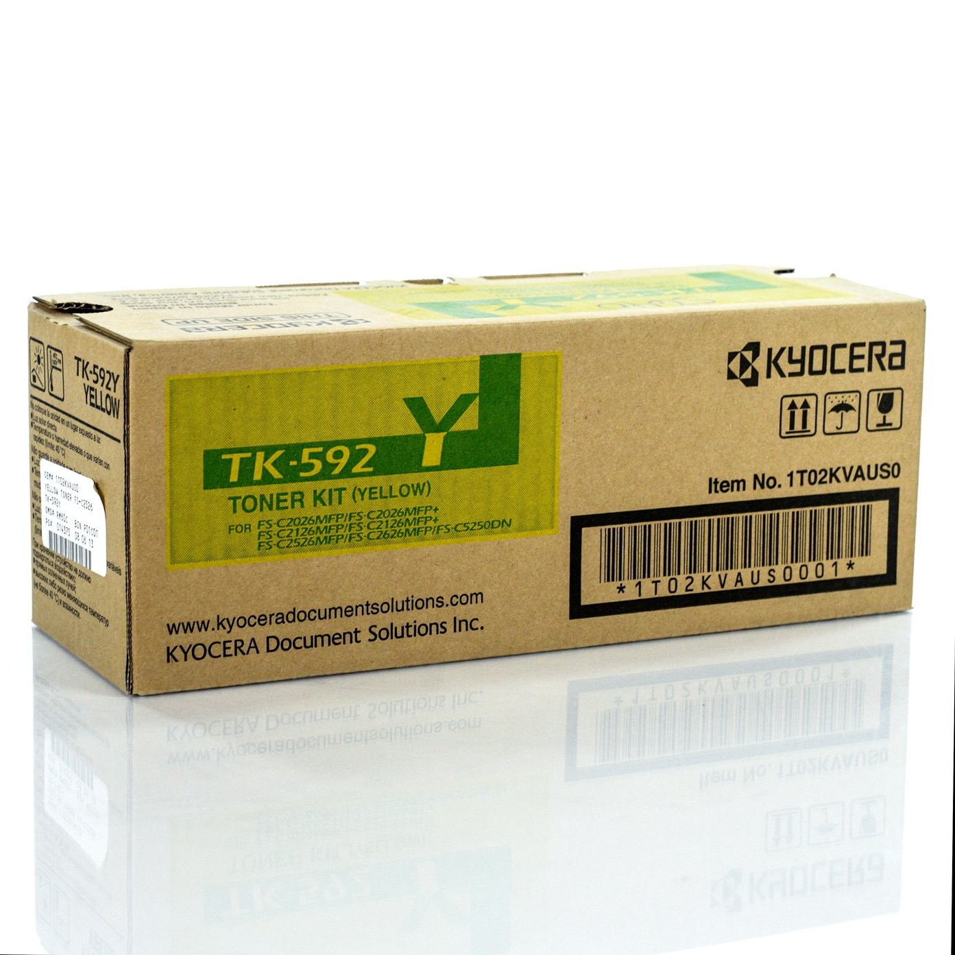 Original Kyocera TK-592Y Yellow Toner. New Sealed Toner, We Ship Fast