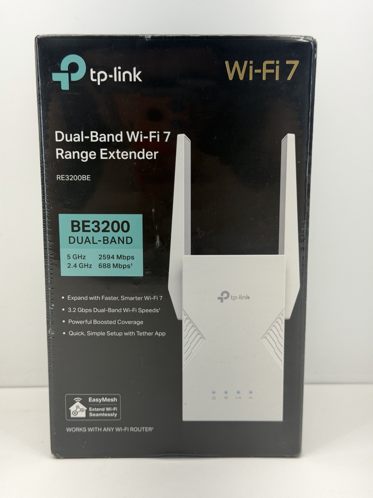TP Link BE3200 Wi-Fi 7 Range Extender RE223BE Ethernet Port 3.2 Gbps Dual-Band