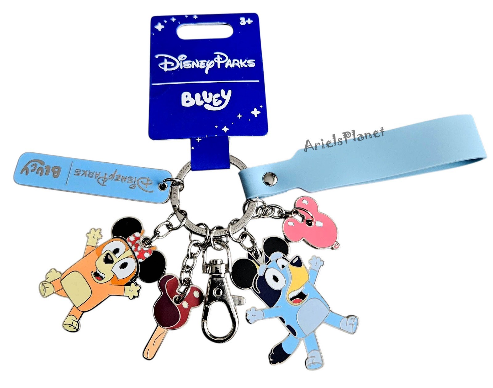 2026 Disney Parks Bluey and Bingo Metal Keychain Bag Charm