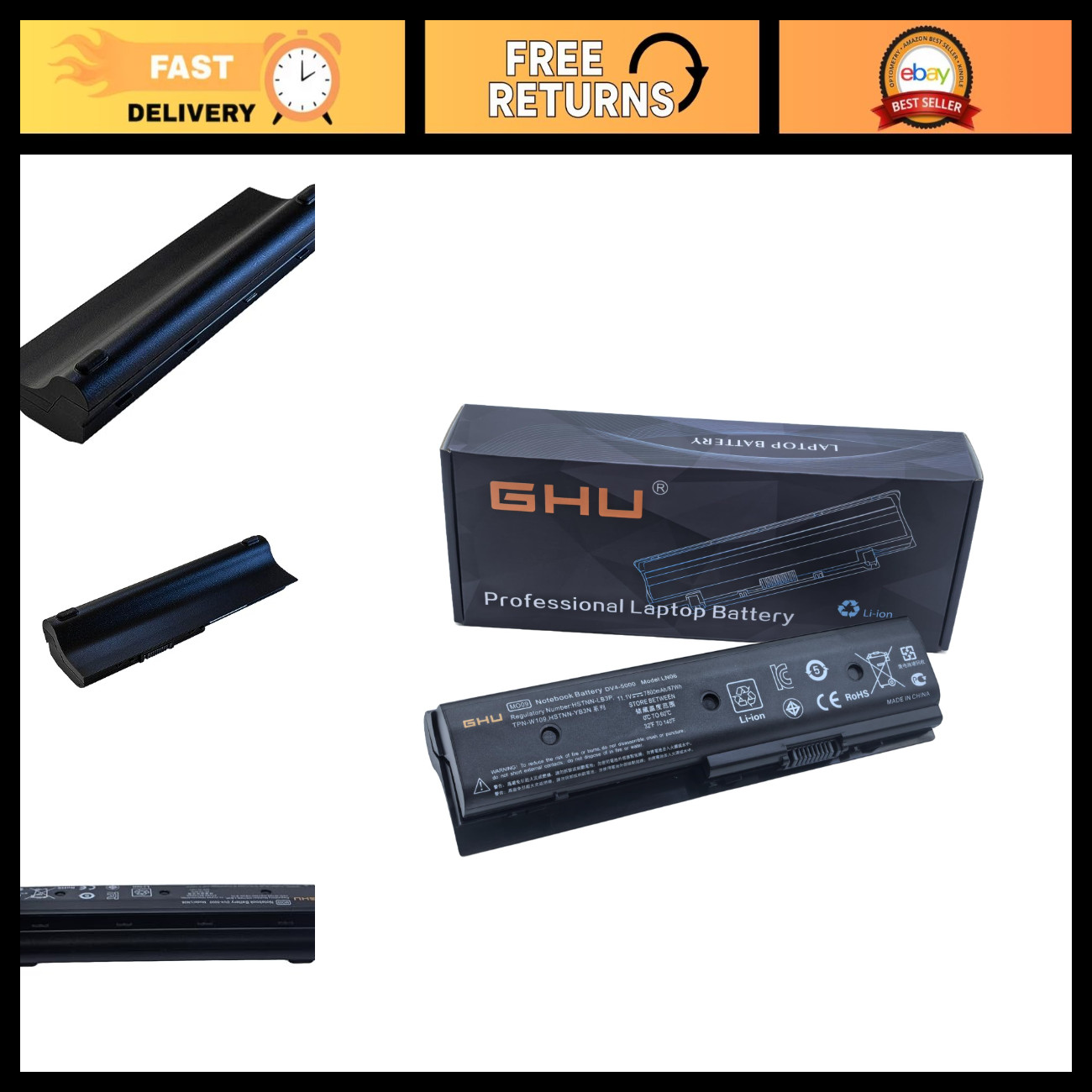 9-Cell 87Wh Laptop Battery Replacement for HP Envy Pavilion DV4 DV6 DV7 Series