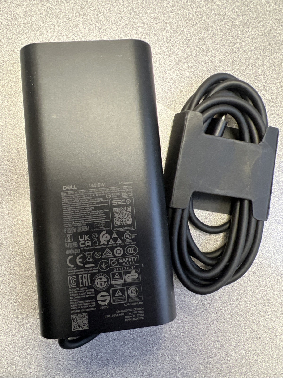 Original Dell 165W USB-C GaN Power Charger Adapter for Dell XPS 15 17 HA165PM210