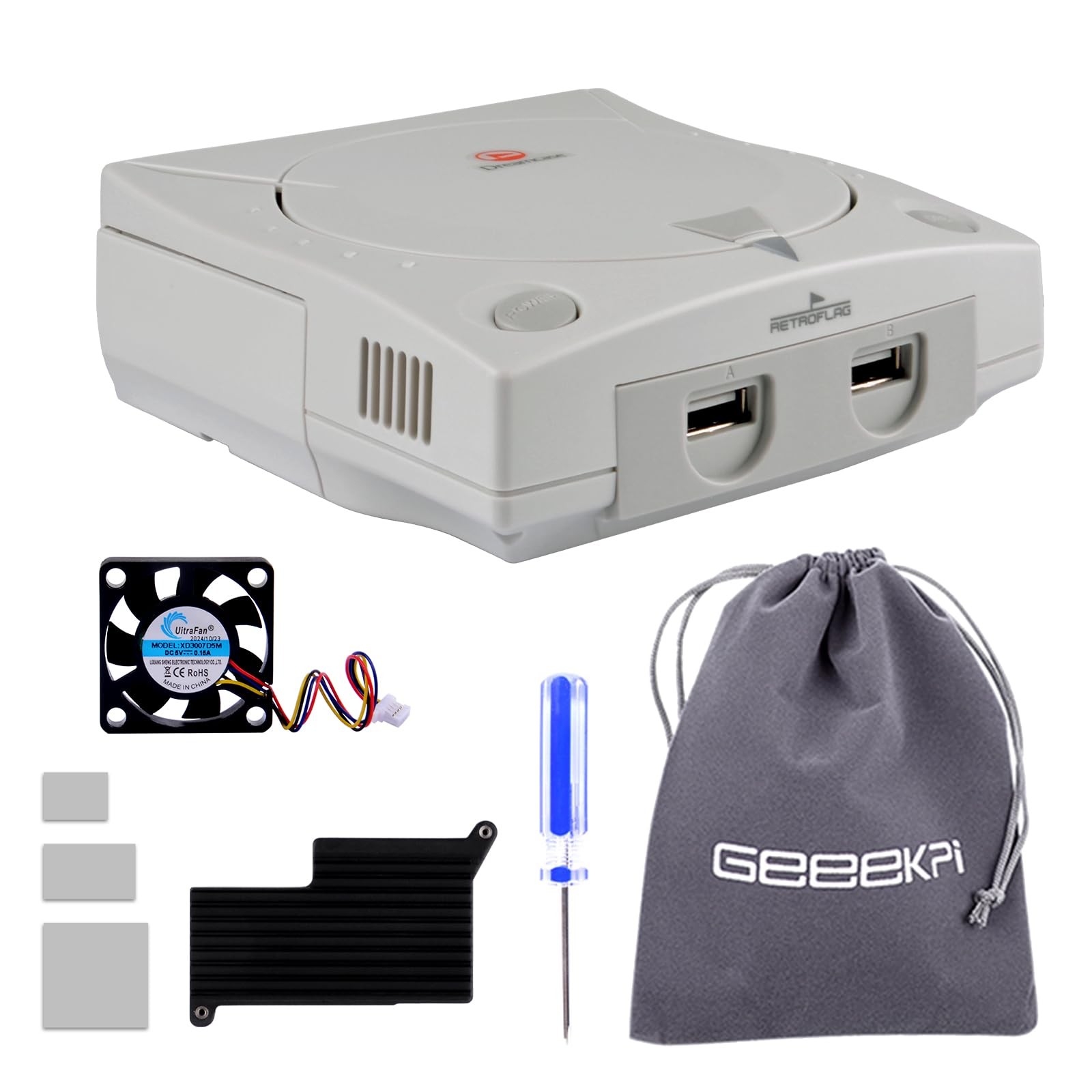 Retroflag Dream Case for Raspberry Pi 5, with Cooling Fan and Aluminum Heatsi...