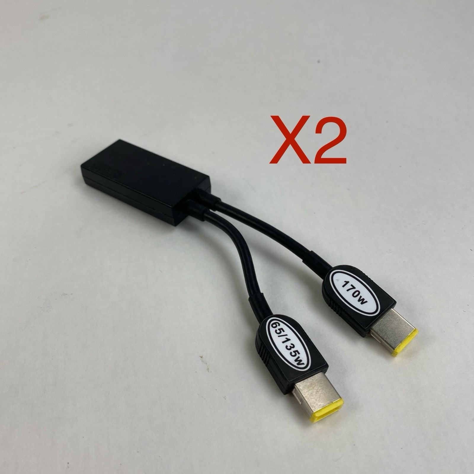 Lenovo DY1841 170 W 65/135W Slim Tip Y Cable Lot of 2