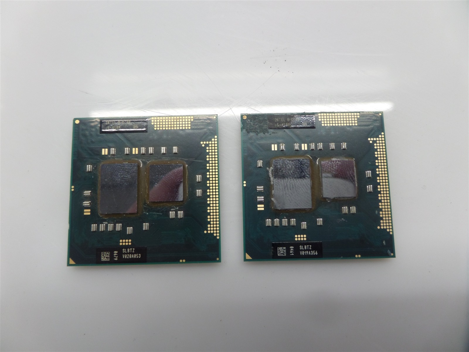 Lot Of 2 Intel Core i5-450M 2.4GHz Socket G1 Laptop CPU's SLBTZ