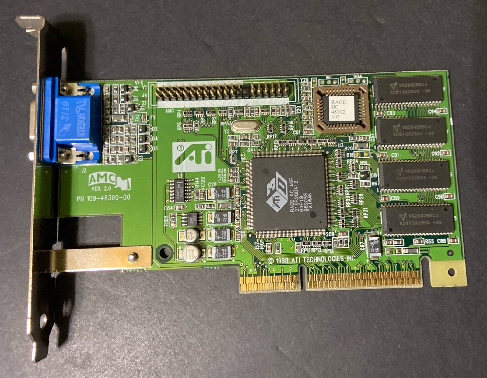 ATI Technologies PN 109-48300-00 AMC Ver 2.0 VGA Card AGP