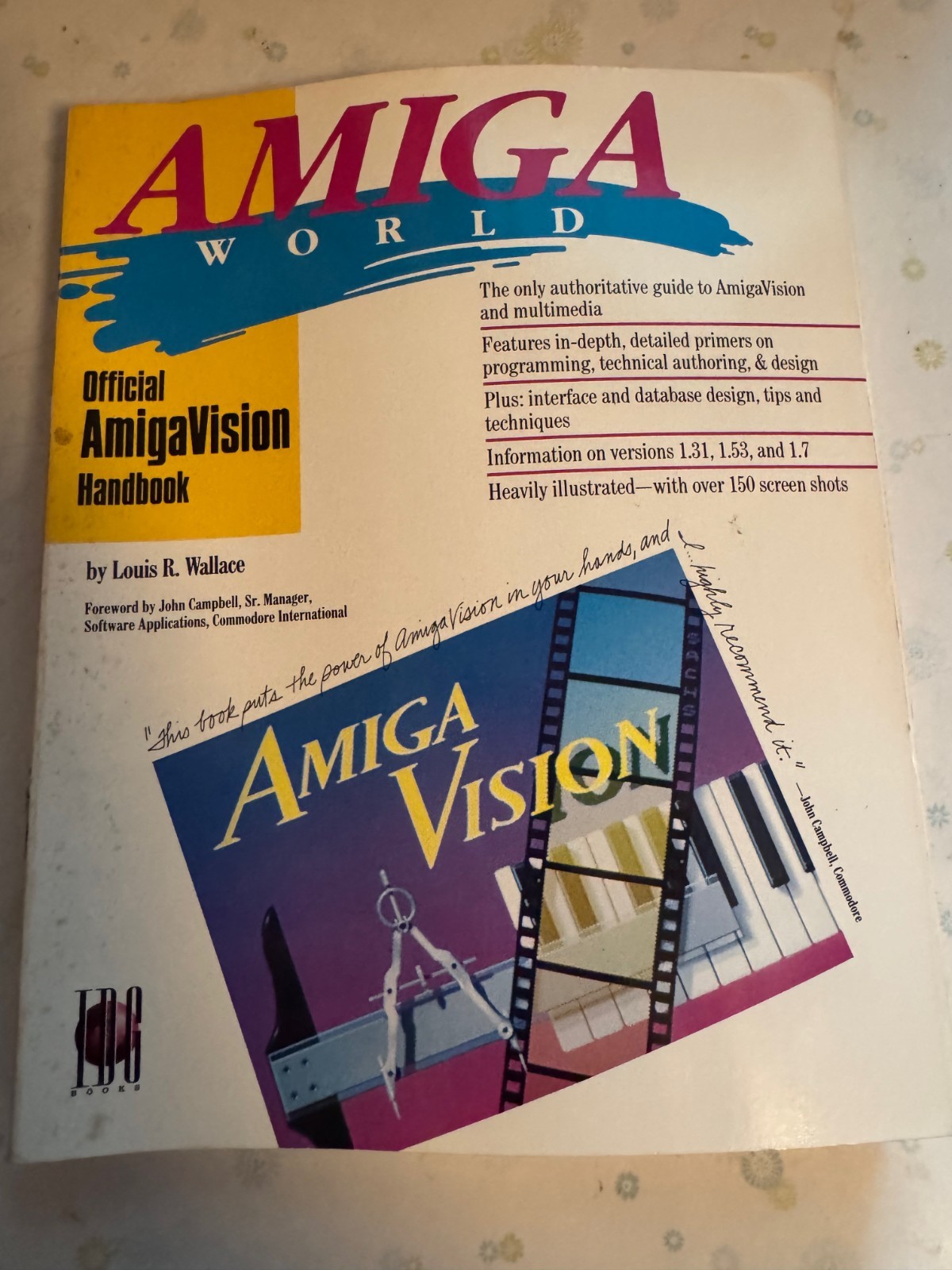 Amiga World Official AmigaVision Handbook by Louis Wallace, 1991
