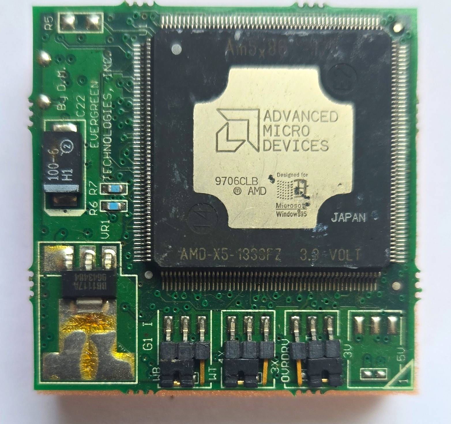Evergreen Technologies 586 AMD DX5 133MHz Socket 3 OverdriveCPU Upgrade Untested