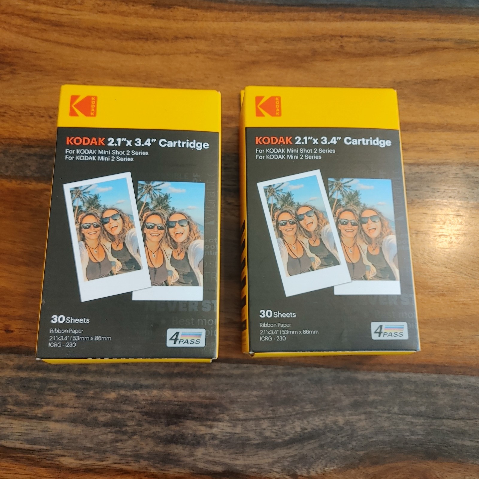 2 Pack-  Kodak Instant Print 2.1"x 3.4" Cartridge 60 Sheets Total - ICRG - 230