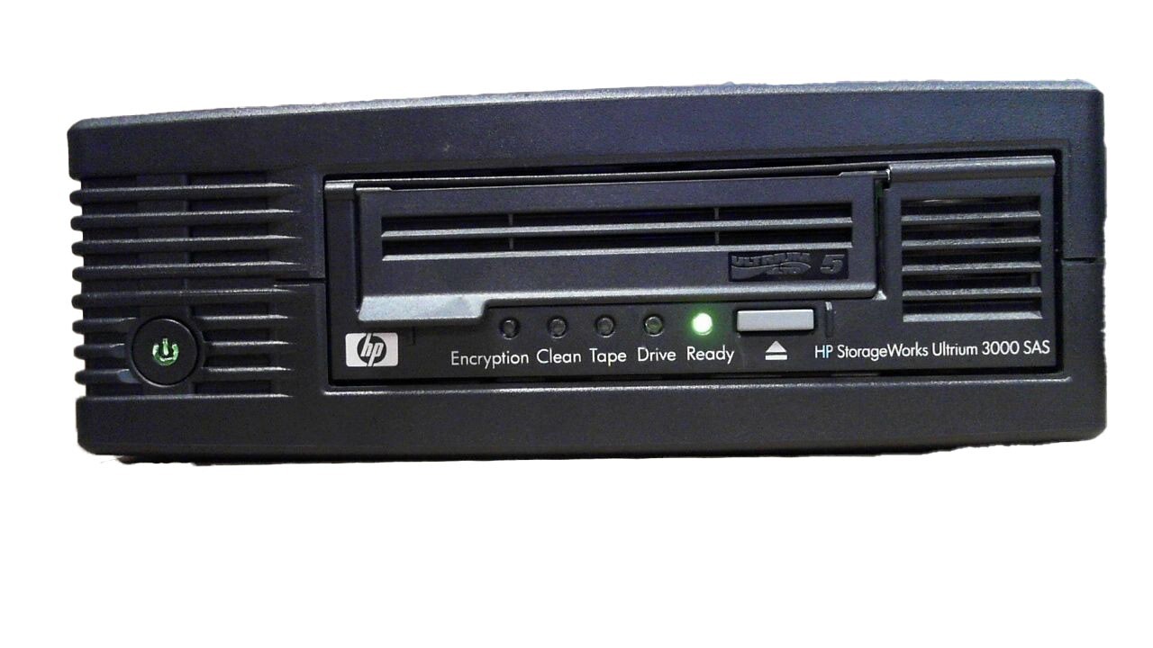 HP StorageWorks Ultrium 3000 LTO5 SAS External Tape Drive EH958A  596279-001