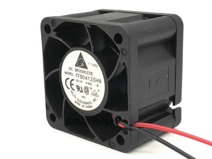 Delta FFB0412SHN 4028 DC12V 0.60A 40*25MM 2-Wire High Airflow Cooling Fan