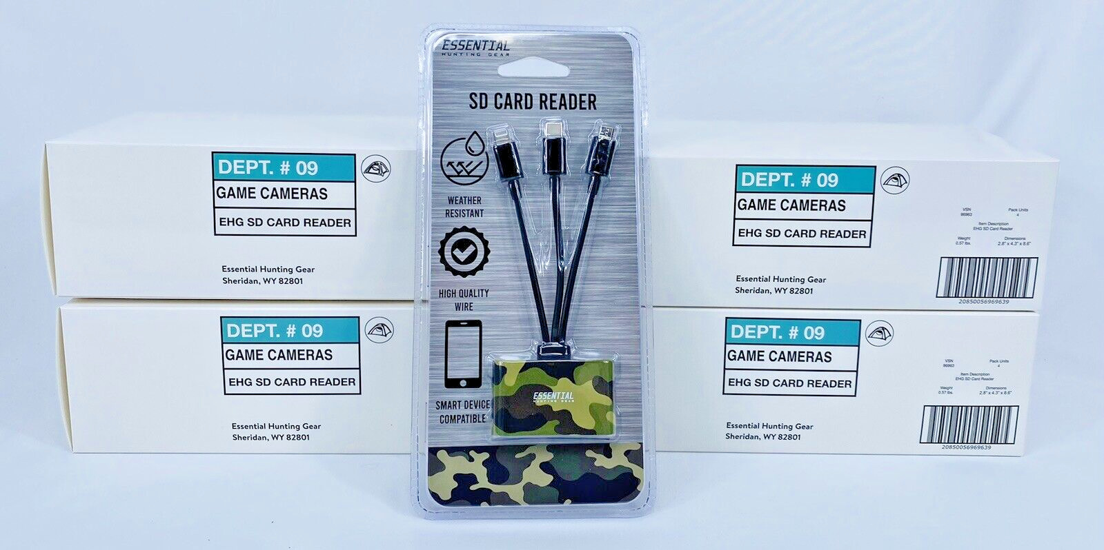 Lot of 16 - Essential Hunting Gear Compact SD Camo Card Readers - New/Sealed