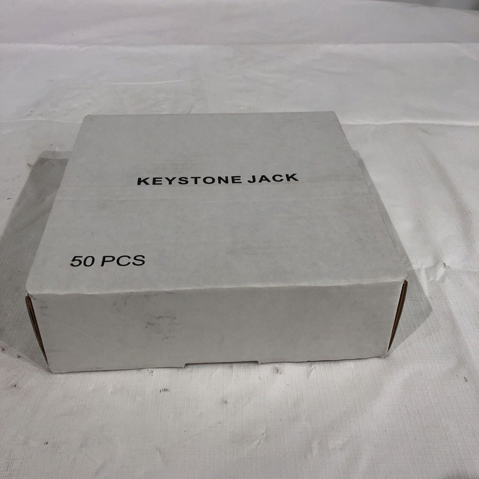 50x Pcs CAT6 Keystone Jack White Ethernet 110 Punch Down 8P8P RJ45