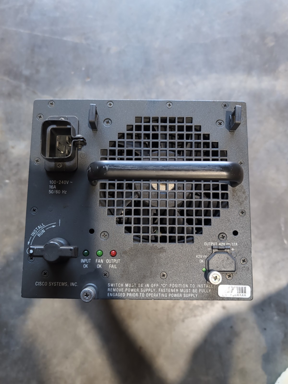 Cisco Sony APS-211 Power Supply Untested
