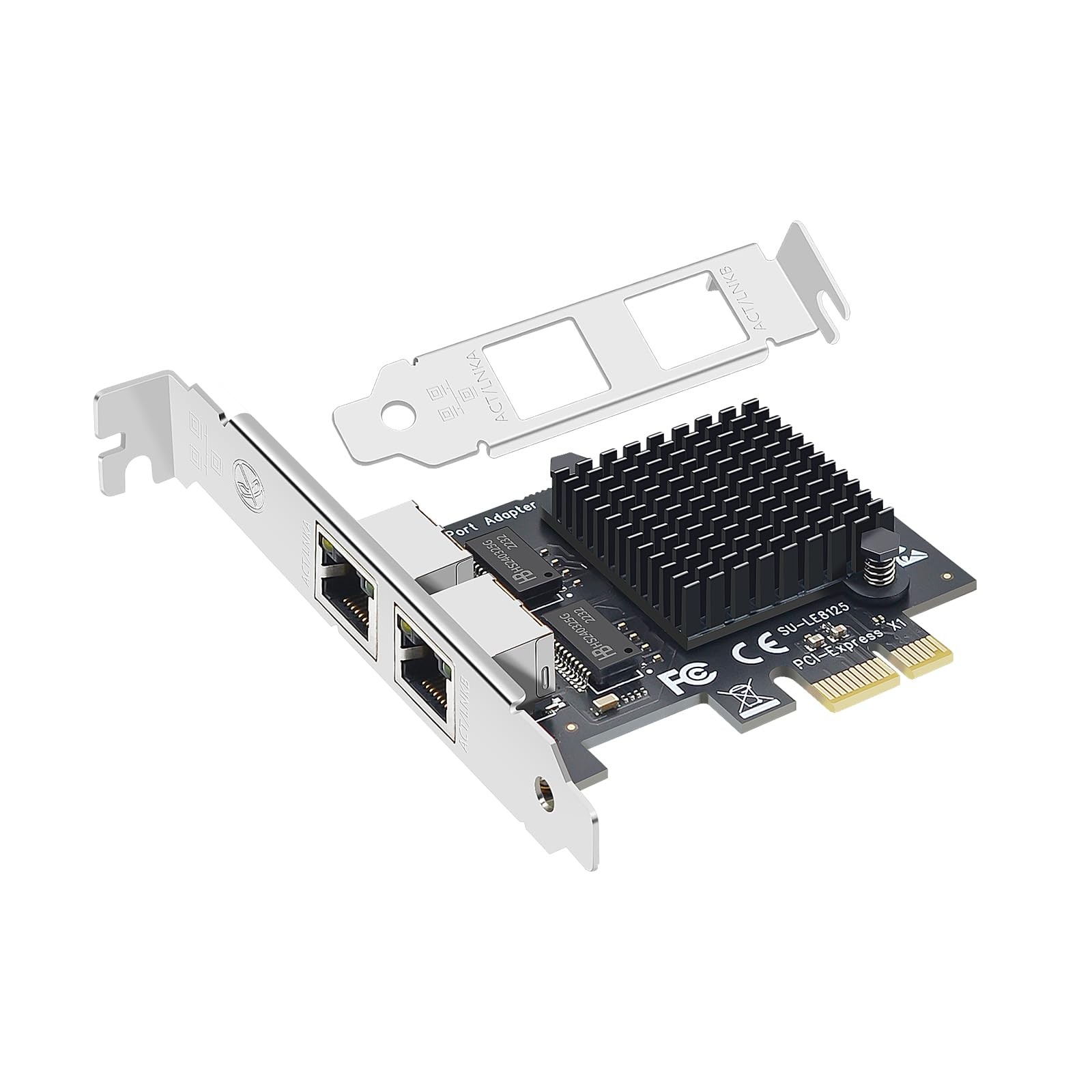 2.5Gb Gigabit Network Card DualPort RJ45 Ethernet Adapter RTL8125BG Chip