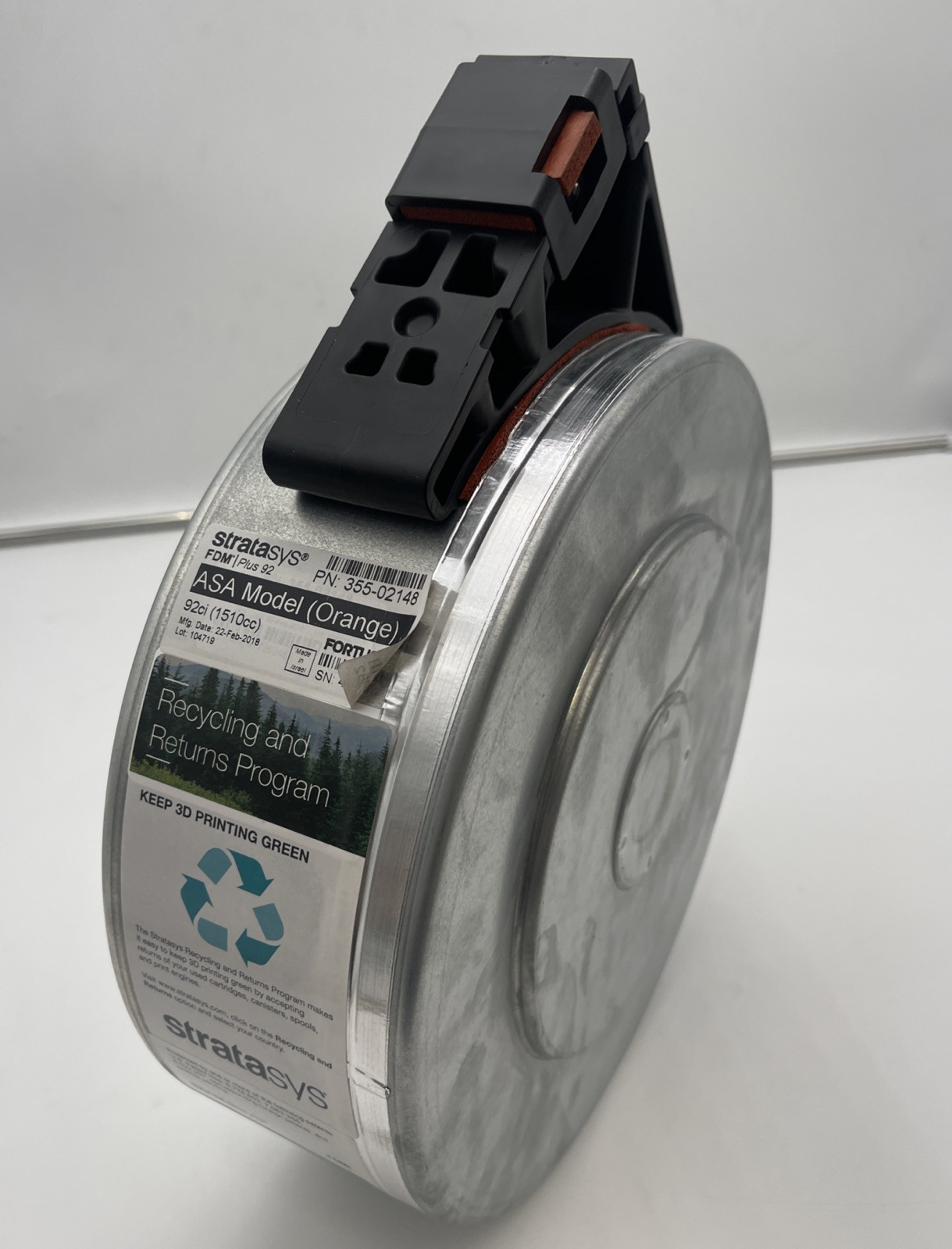 Stratasys FDM Plus 92, 355-02148, ASA Model Orange (F013)