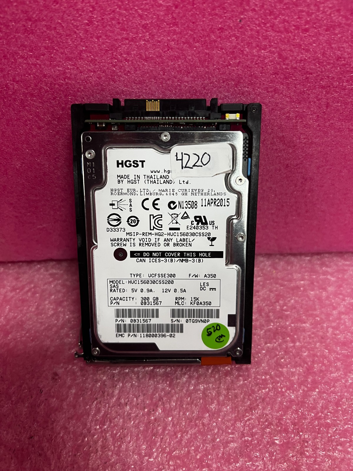 Strong-IT EMC 005050933 300GB 2.5" 15K RPM, SAS HDD VNX