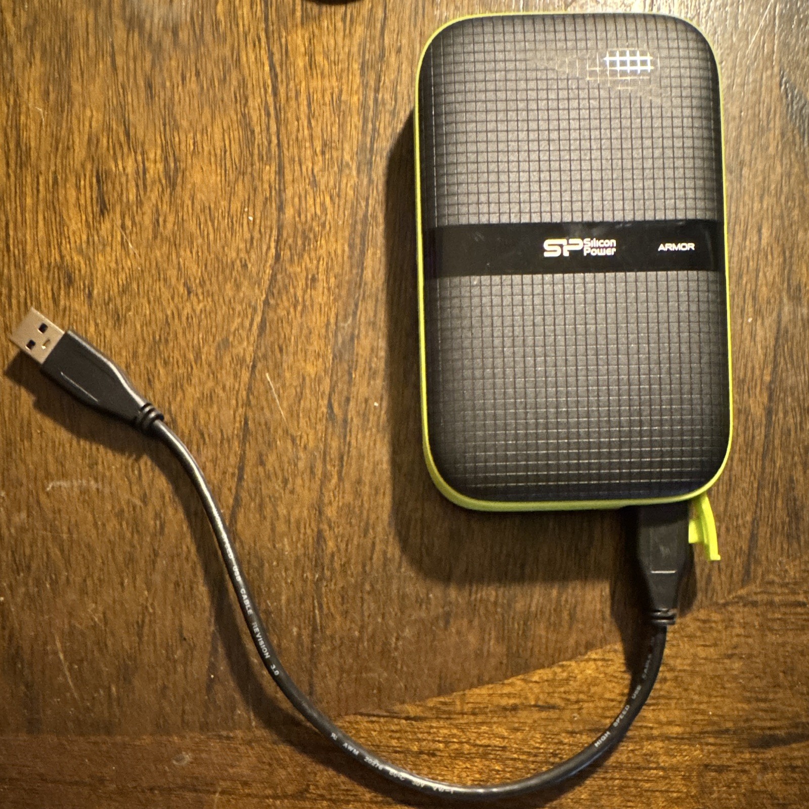 Silicon Power Armor A60 4TB External Drive USB-A Portable Hard Drive Black/Green