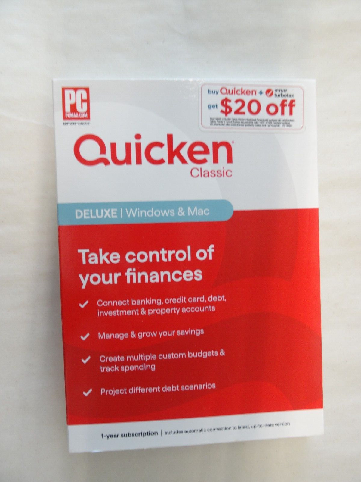 Quicken Classic Deluxe Personal Finance - 1-Year Subscription (Windows/Mac)