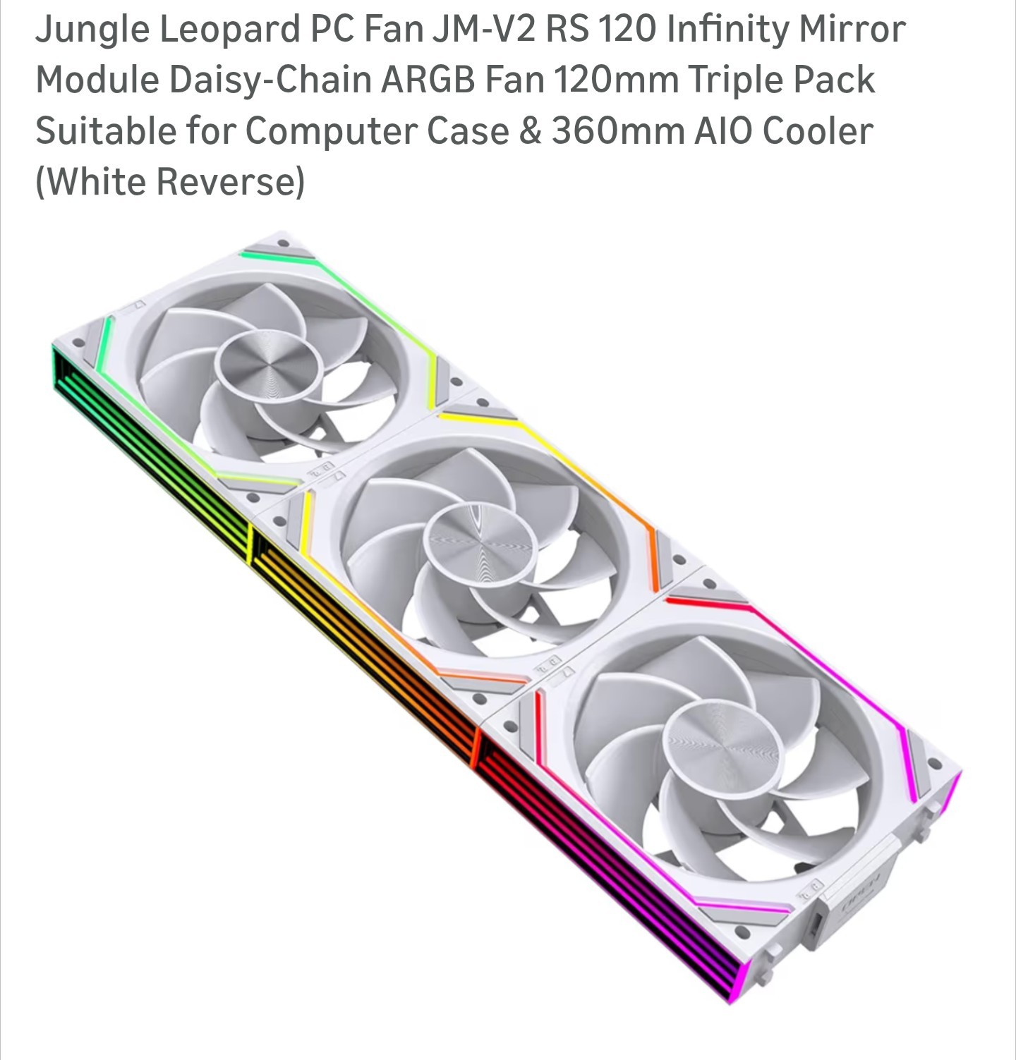 Interstellar V2RS Cooling 3x 120mm Fans ARGB LED Daisy Chain Cooler AIO Triple