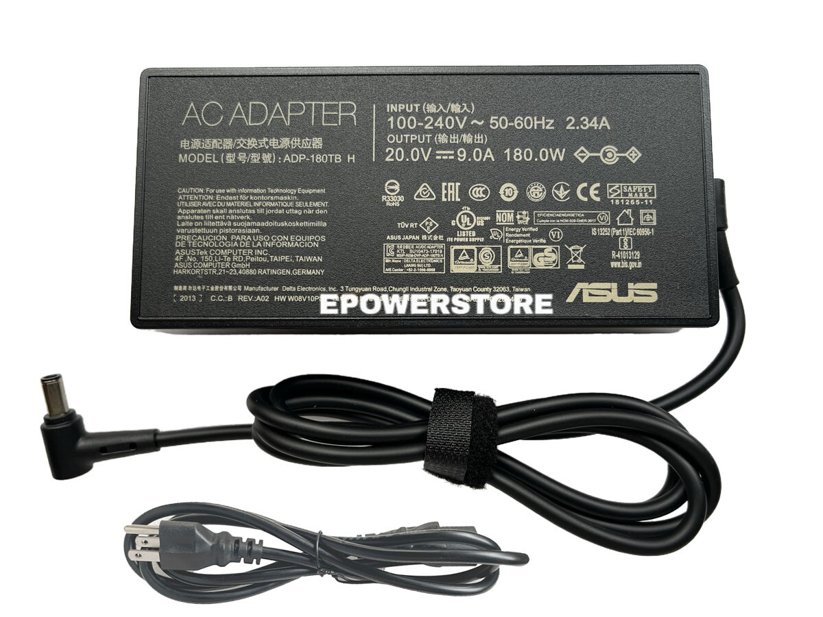 20V 9A 180W AC Power Adapter For ASUS TUF A15 FA506NC-ES51 6.0mm Laptop Charger