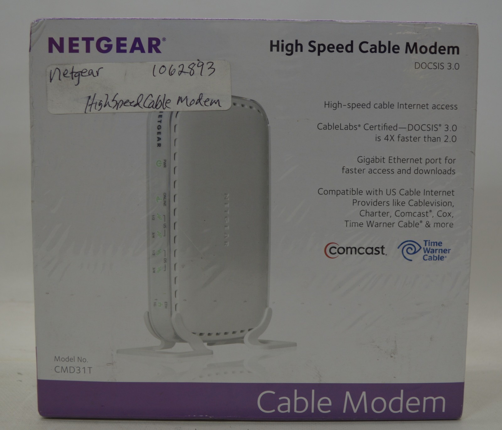 Netgear High Speed DOCSIS 3.0 Cable Modem Xfinity-Time Warner *New Unused*