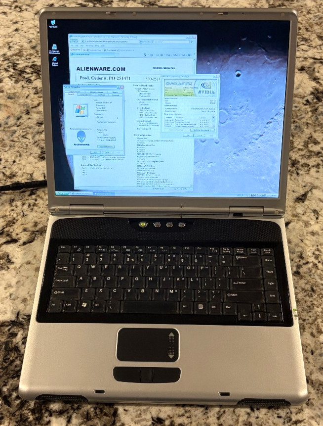 RARE Alienware Area 51m 766SN0 (Pentium 4, 1GB RAM, 120GB SSD, Win XP) Restored