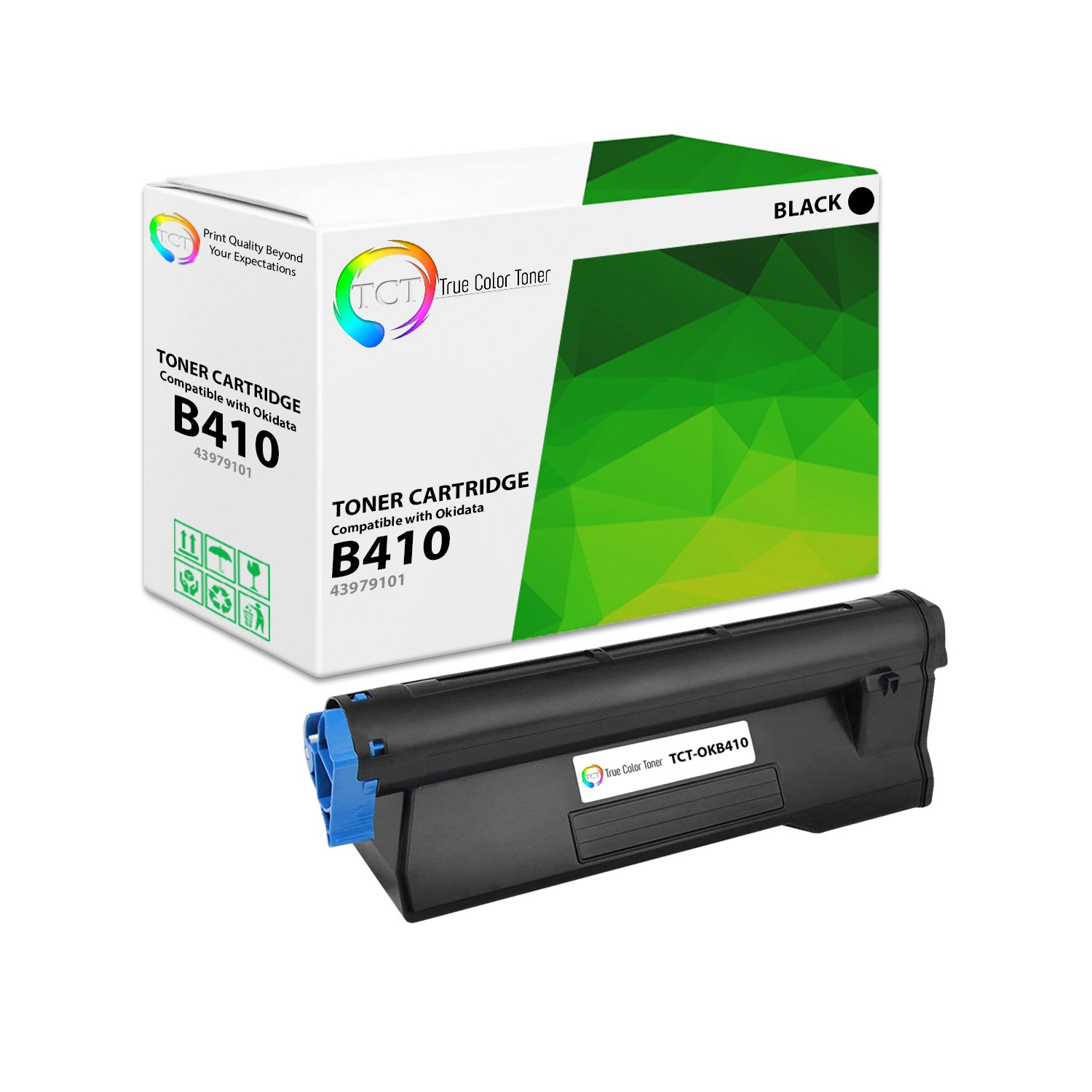 TCT B410 Black Toner Cartridge For Okidata B410d B420 B430 MB460 MB470 MB480