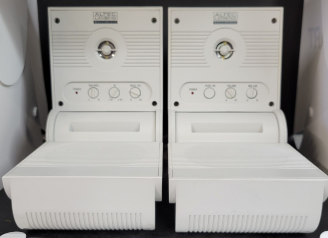 RARE Retro Altec Lansing ACS300.1 2.1 PC Foldable Speaker System-Tested
