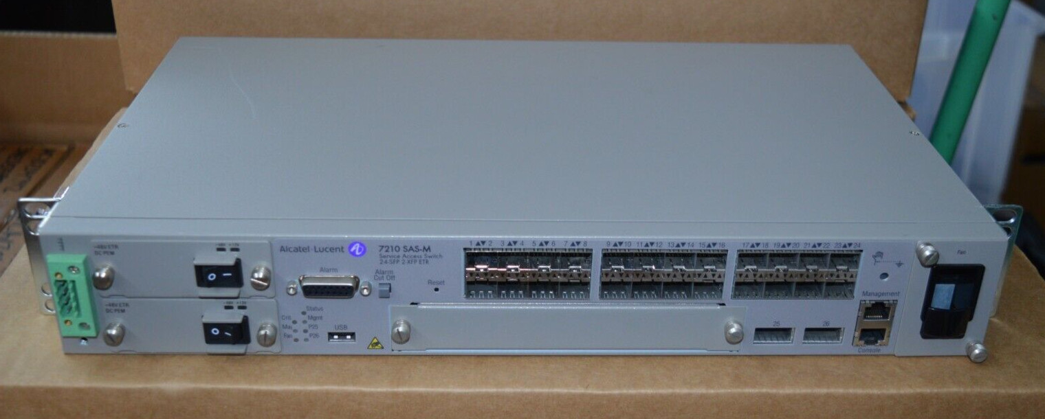 QTY Available Alcatel-Lucent 7210 SAS-M Rack Mountable Service Access Switch
