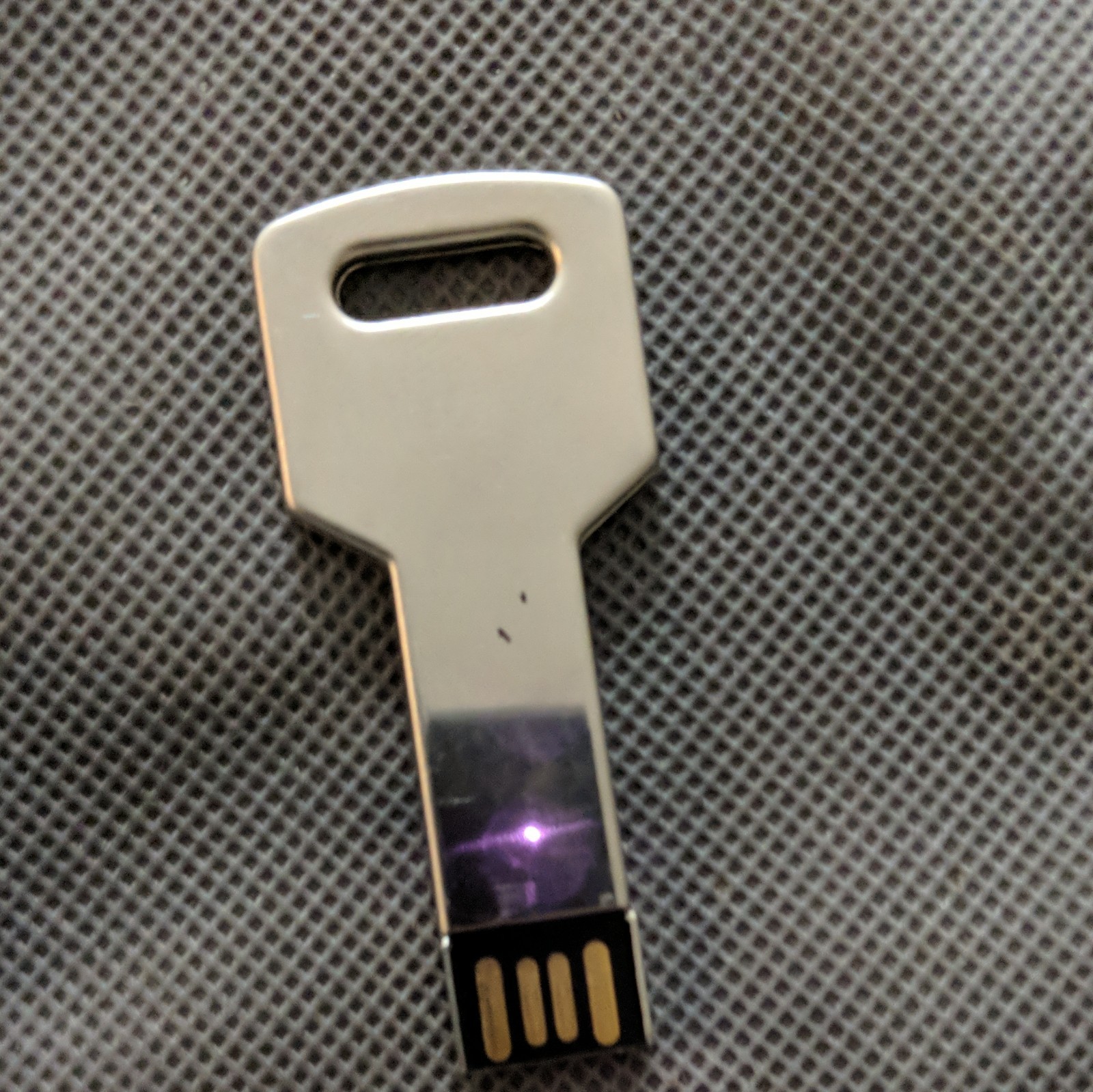 Key-Shaped USB Flash Drive Metal, Silver Key Design USB Memory Stick Drive