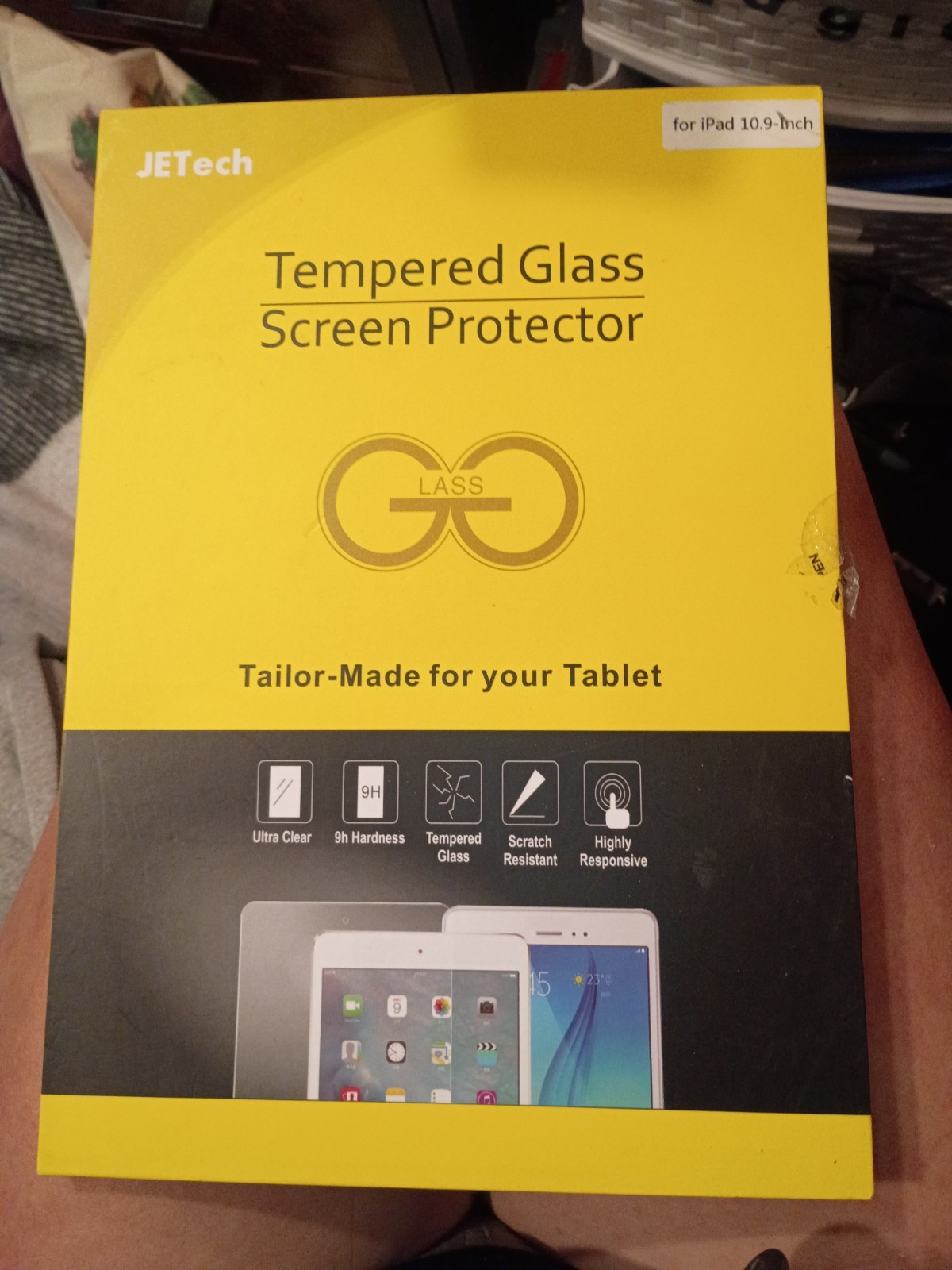 JETech Screen Protector for iPad Air 5/4 (10.9-Inch) W/ Cellhelmet Liquid Glass+