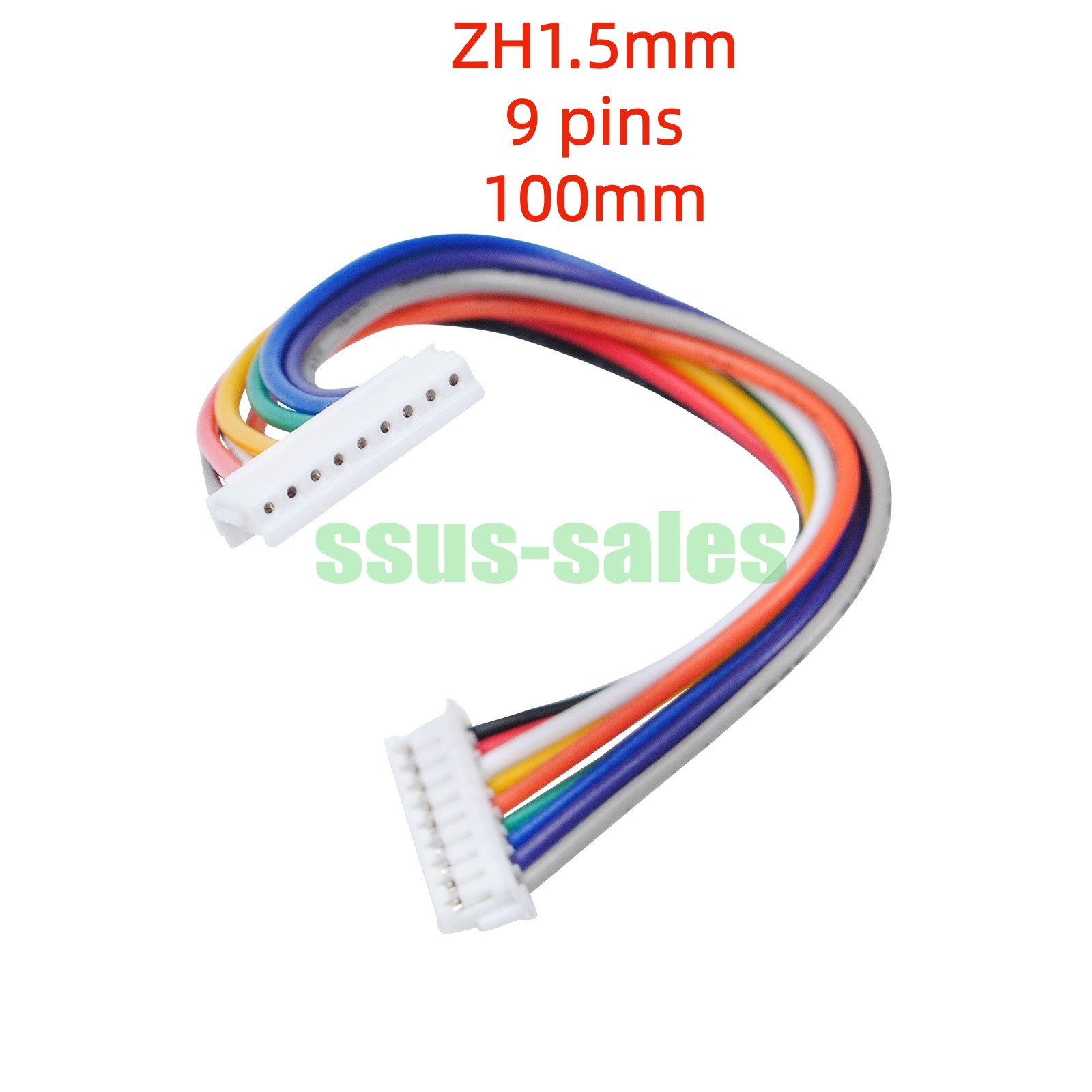 lot ZH1.5mm 9Pin Double End Same Direction Wire 100MM Without Housing
