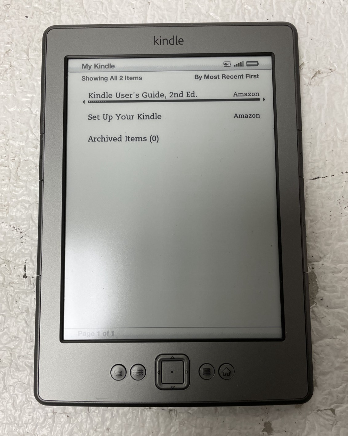 Amazon Kindle D01100 6in E-Reader 2GB Gray Wi-Fi E-Ink