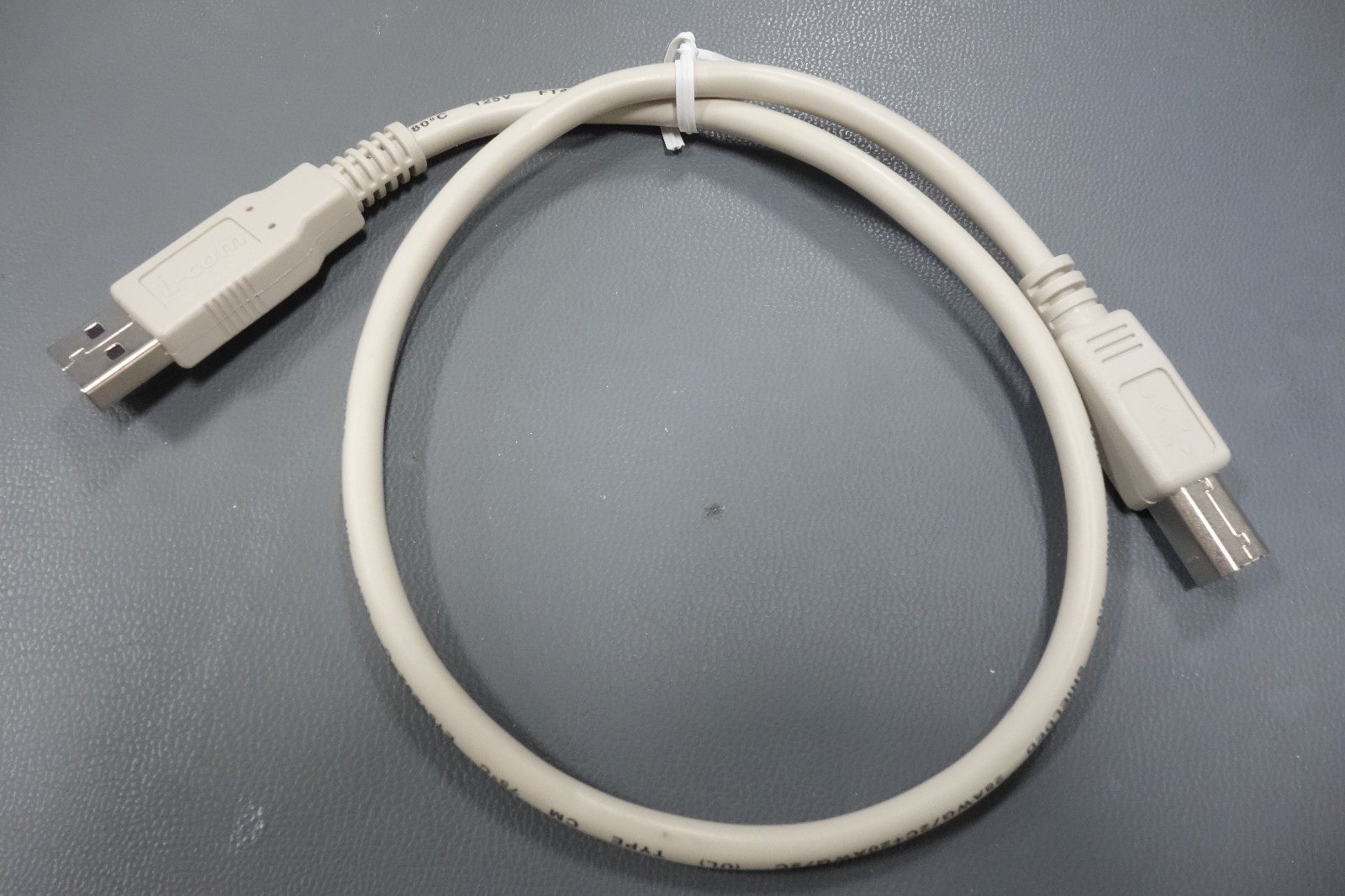 L-com USB Type A Plug to Type B Cable .5m 20" 1.6ft CSMUAB-05M USB 2.0 Gray