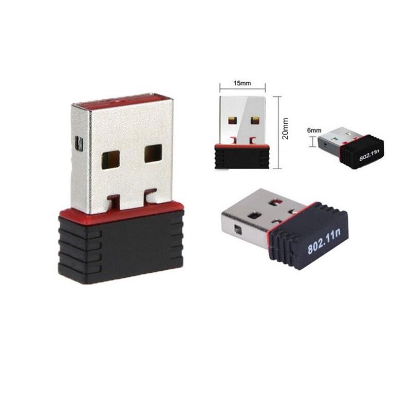 Network Dongle USB WiFi 802.11B/G/N Adapter Mini Wireless for Desktop Laptop PC