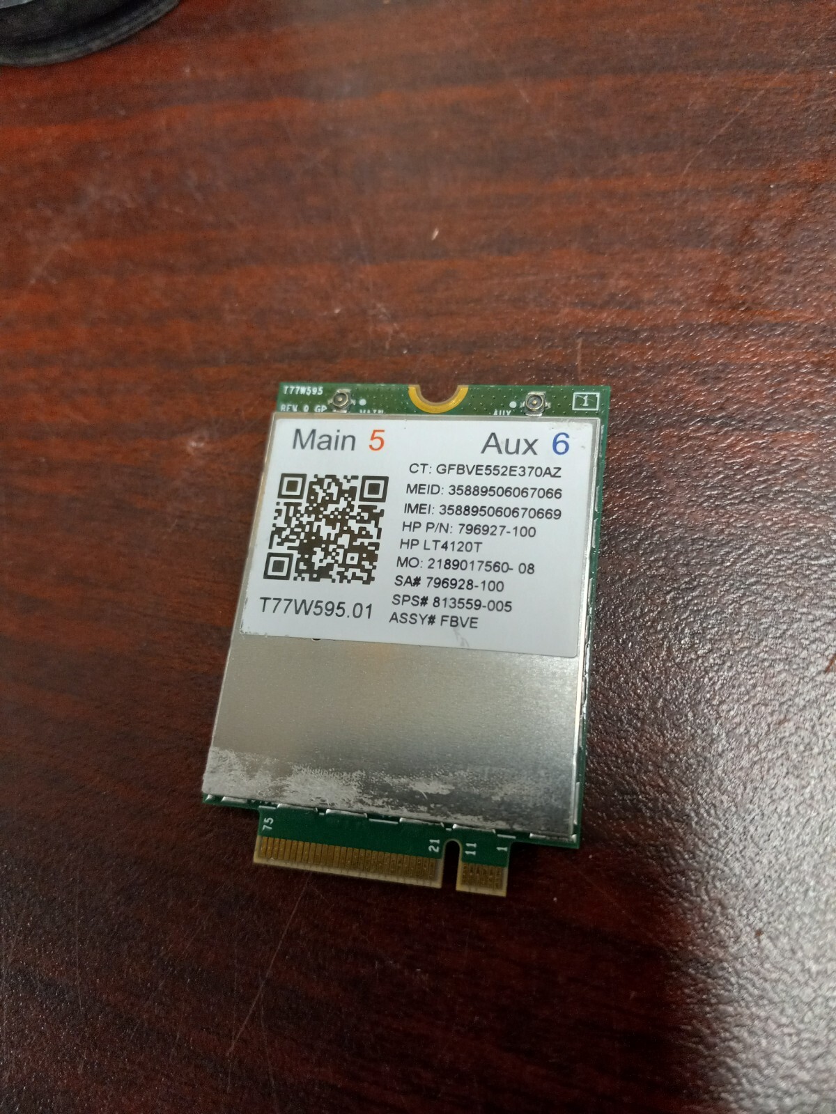 HP LT4120T 4G LTE WWAN Mobile Card 796927-100