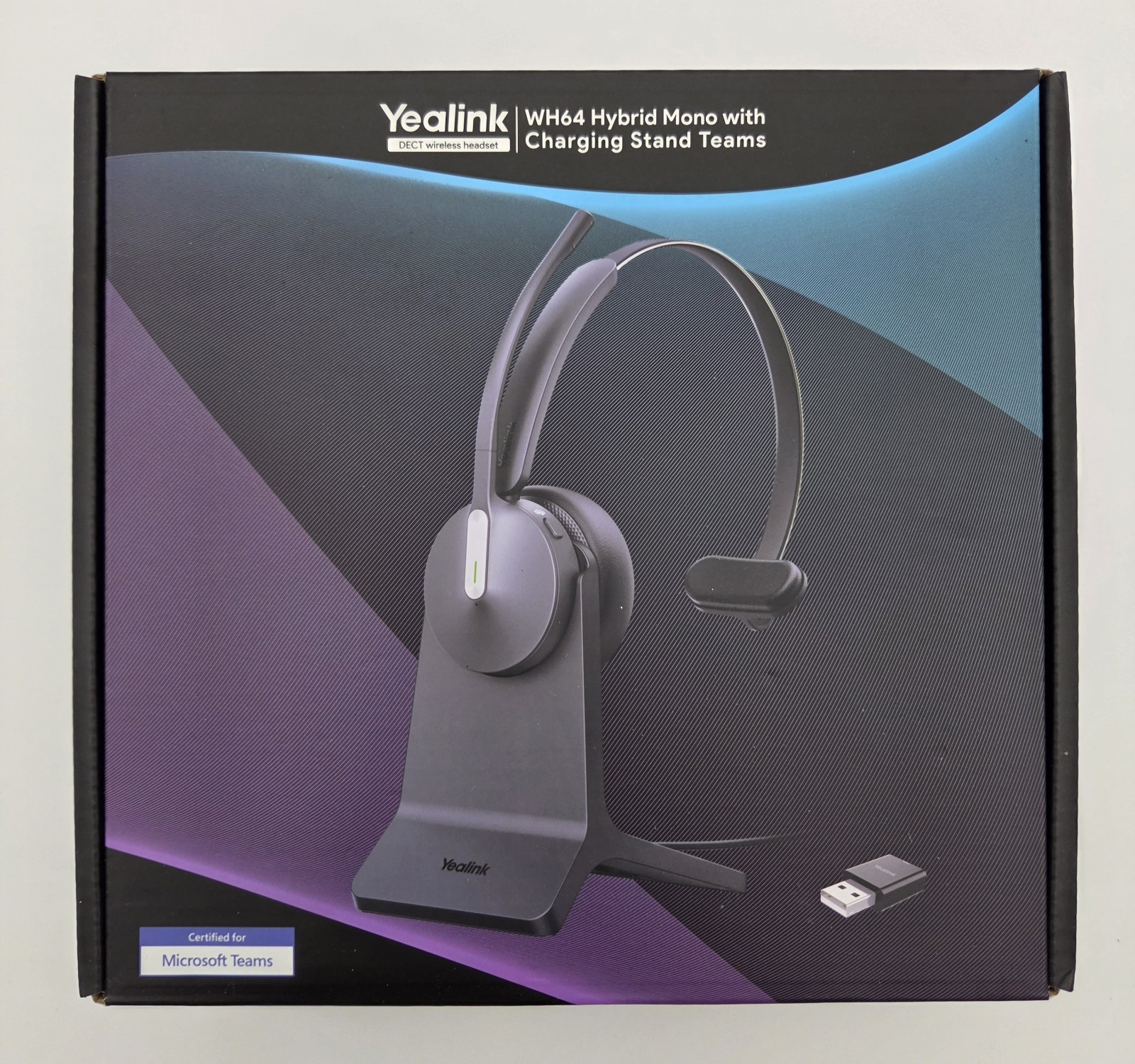 Yealink WH64 Hybrid  Mono Charging Stand | DECT& Bluetooth Wireless Headset New