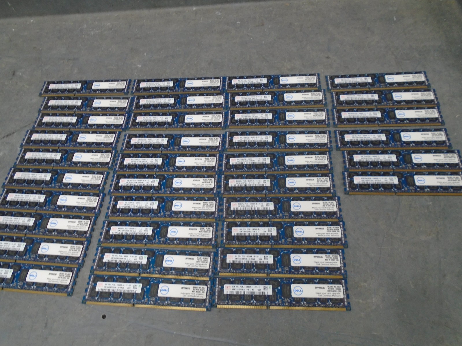 Lot of 36 Dell Hynix 8GB 2Rx4 PC3L-10600R ECC Reg Server RAM 288Gb total
