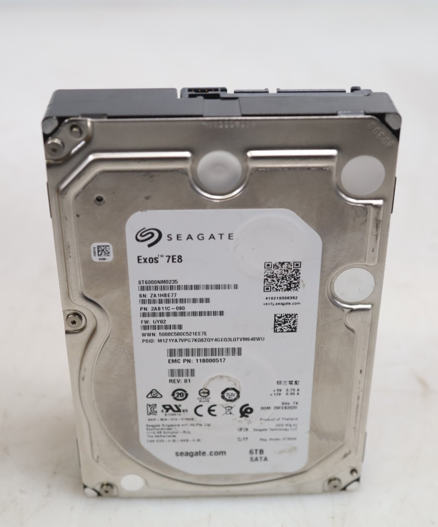 Genuine Dell EMC Seagate Exos 7E8 ST6000NM0235 6TB 7200RPM SATA 3.5" Hard Drive