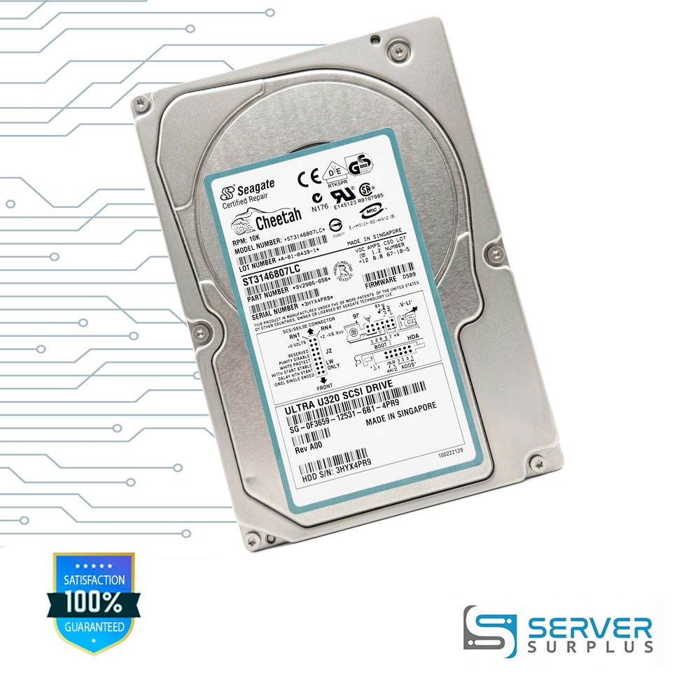 Seagate Cheetah 146GB SCSI 10K RPM 3.5 in Enterprise HDD | ST3146807LC