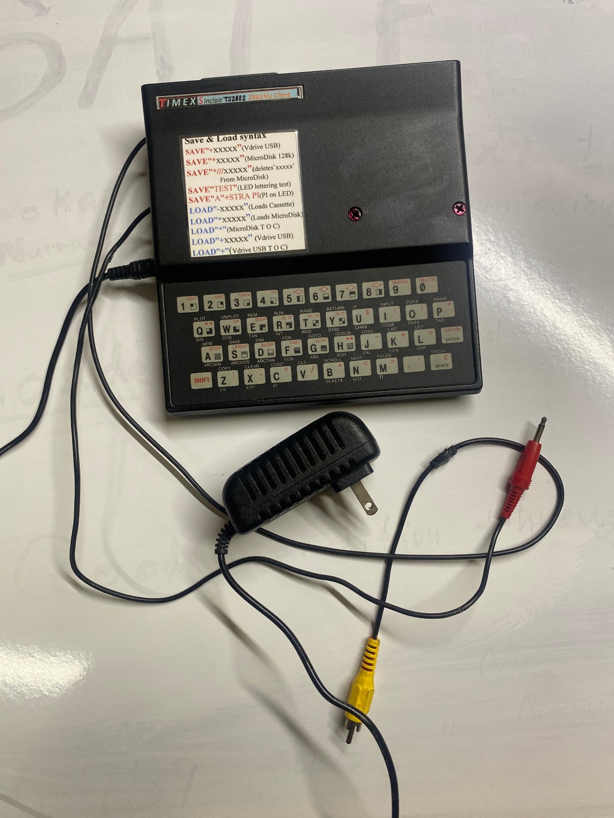 Timex Sinclair 1000/ZX81NU clone w/discete IC ULA , 128K micro Disk and USB-read