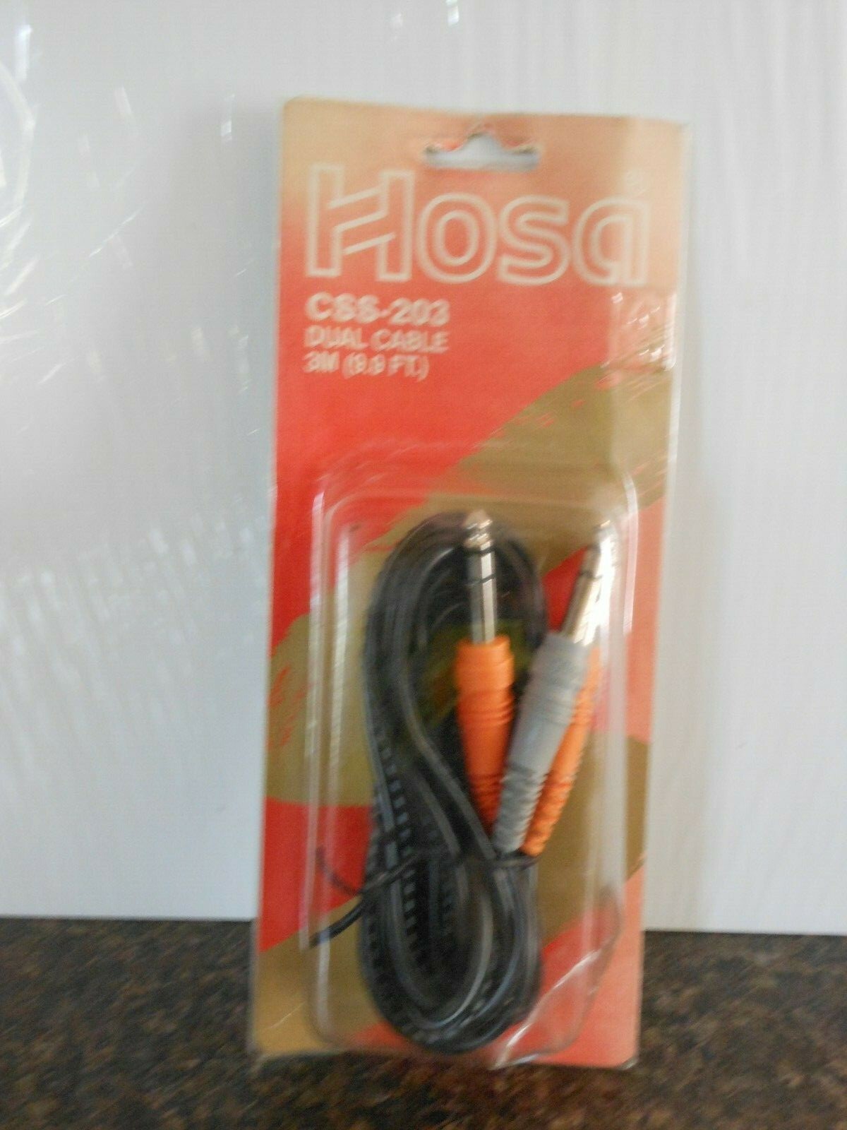 Hosa CSS-203 9.9 Ft (3M) Stereo 1/4" Phone Plug To Stereo 1/4" Phone Plug Dual