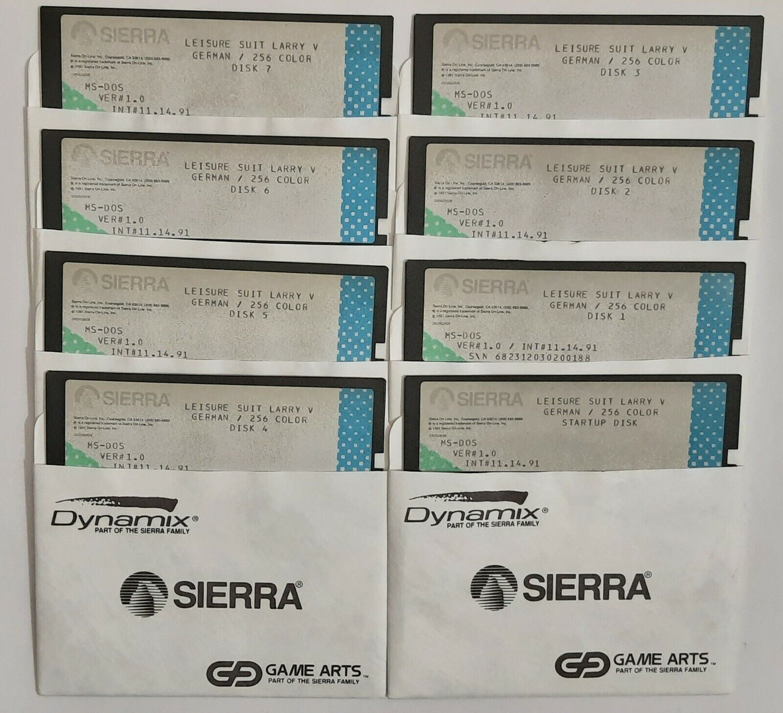 Sierra Leisure Suit Larry V German DOS 5.25" Floppy Disks